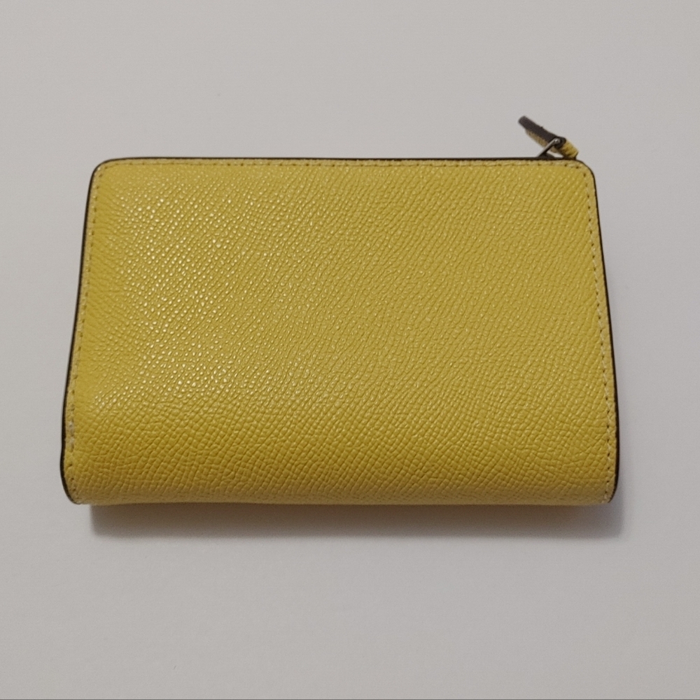 Coach Medium Corner Zip Wallet Yellow/Silver - Picture 13 of 13